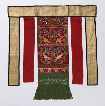 Tablier arrière pour la robe cérémoniale royale, fin des années 1800-début des années 1900 - Unbekannt