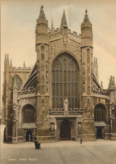 Abbaye de Bath, façade ouest, vers 1925 - Unbekannt