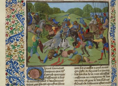 Bataille entre les Turcs sous le sultan Murad I et les Serbes, vers 1470-1475 - Unbekannt
