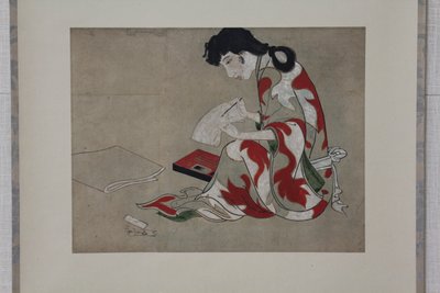 Beauté écrivant une lettre, copie d