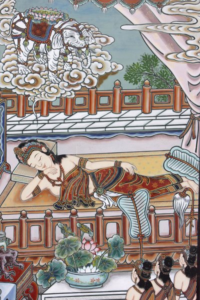 Avant la naissance de Siddartha Gautama, sa mère a rêvé d