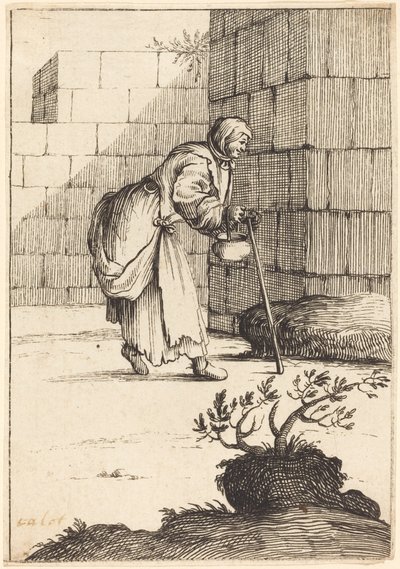 Femme mendiante, XVIIe siècle - Unbekannt