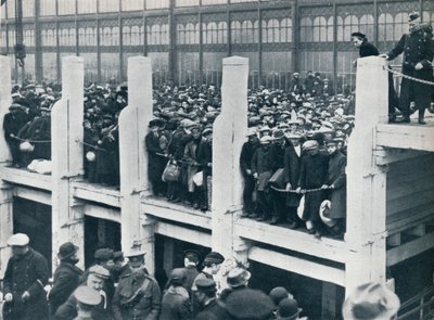 Réfugiés belges sur le port d