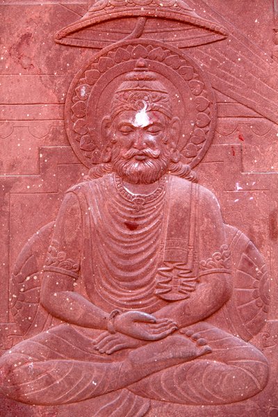 Bhagavad Gita gravé sur un temple hindou : Vrindavan, Inde - Unbekannt
