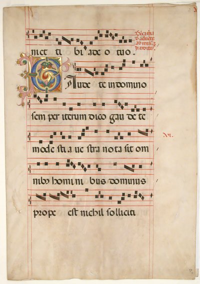 Bifolium avec initiale foliée C, d