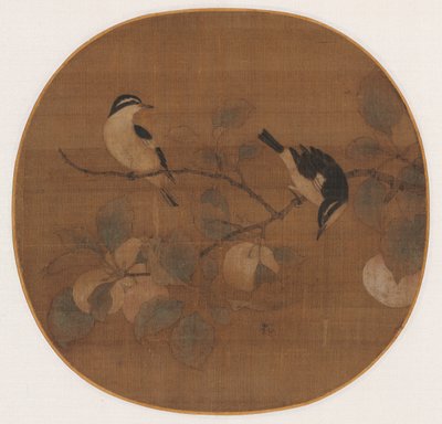 Oiseaux sur une branche de pêcher, 12e siècle - Unbekannt