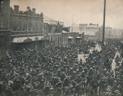 Commando Boer passant par Johannesburg Deuxième Guerre du Transvaal, c1900 - Unbekannt
