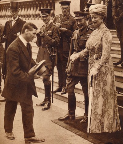 Bravoure en civil : rires avec le roi et la reine, années 1920 ou 1930 - Unbekannt