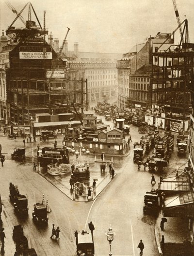 Travaux de construction à Piccadilly Circus à Londres, 1926, 1935 - Unbekannt