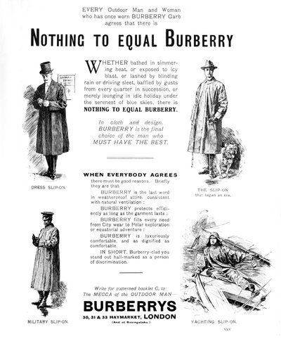 Burberrys, 1909 - Unbekannt