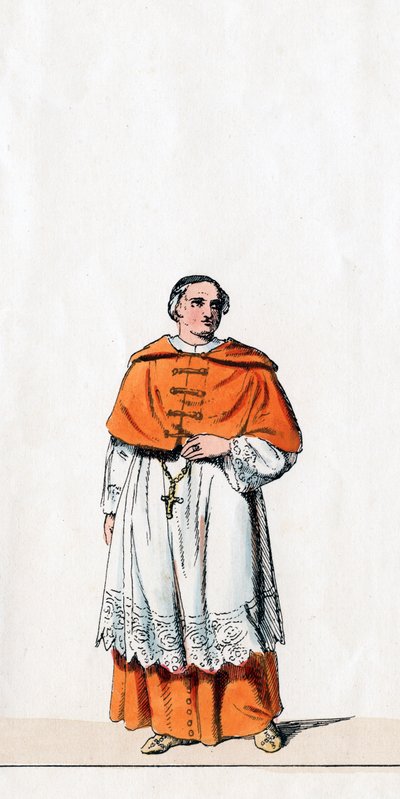 Cardinal Wolsey, costume pour la pièce de Shakespeare, Henry VIII, 19ème siècle - Unbekannt