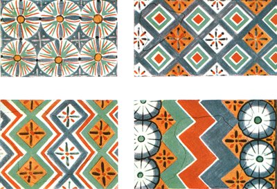 Motifs de plafond dans la tombe de Nebamon et Ipuki à Thèbes, Égypte, 1928 - Unbekannt