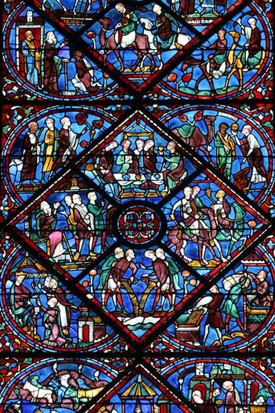 Cathédrale de Chartres : vitrail, Chartres, France - Unbekannt