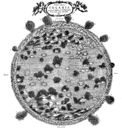 Illustration de Christopher Scheiner de son idée de la surface du soleil, 1635 - Unbekannt