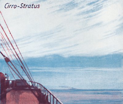Cirro-Stratus - Une douzaine des principales formes de nuages dans le ciel, 1935 - Unbekannt