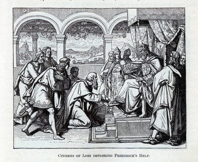 Citoyens de Lodi implorant l
