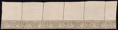 Tissu avec bordure de paons et végétation, XVIIe-XVIIIe siècle - Unbekannt