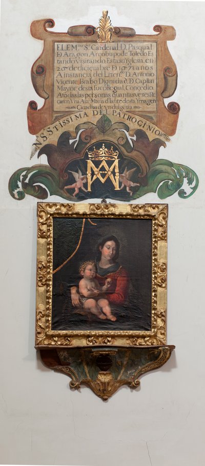 Collégiale. Intérieur. Peinture Vierge à l