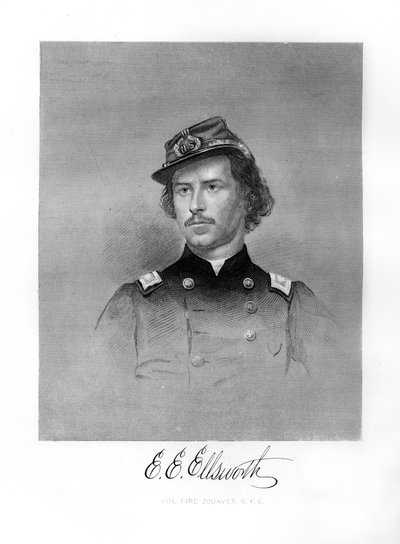 Colonel Ephraim Elmer Ellsworth, soldat américain, 1872 - Unbekannt