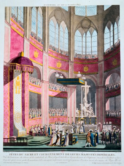 Consécration de Napoléon et couronnement de Joséphine par le pape Pie VII, 2 décembre 1804 - Unbekannt