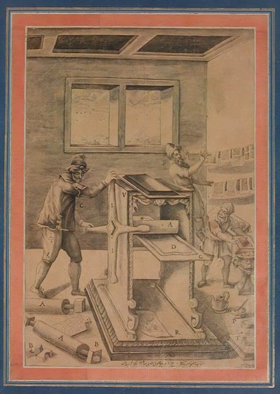 Imprimeurs de plaques de cuivre au travail, Folio de l