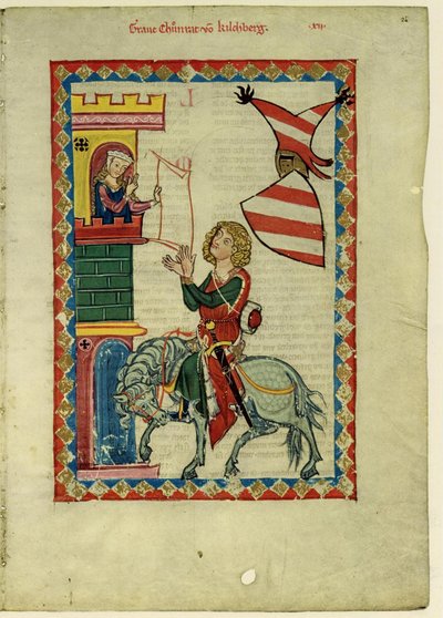 Comte Konrad von Kirchberg du Codex Manesse, entre 1305 et 1340 - Unbekannt