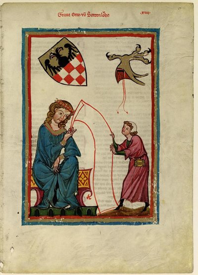 Comte Otto von Botenlauben du Codex Manesse, entre 1305 et 1340 - Unbekannt