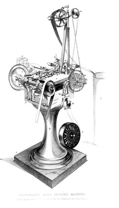 Machine à carder Crabtrees, 1866 - Unbekannt