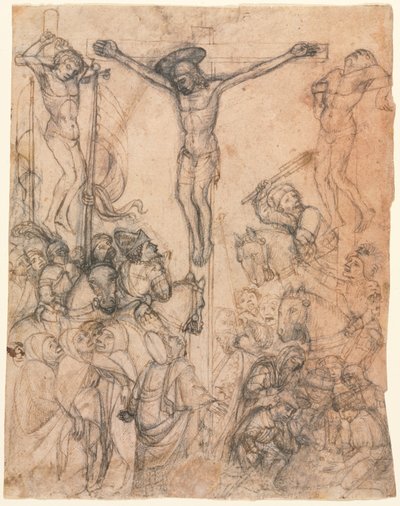 Crucifixion avec les deux voleurs, seconde moitié du 15e siècle - Unbekannt
