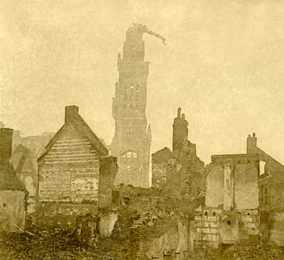 Flèche endommagée de Notre-Dame de Brebières, Albert, nord de la France, vers 1915-1918 - Unbekannt