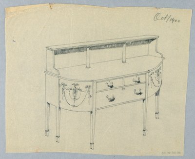 Conception pour buffet avec ornement néoclassique, octobre 1900 - Unbekannt