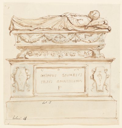 Projet de monument funéraire pour Filippo Lovazzi - Unbekannt