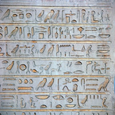 Détail de hiéroglyphes égyptiens d
