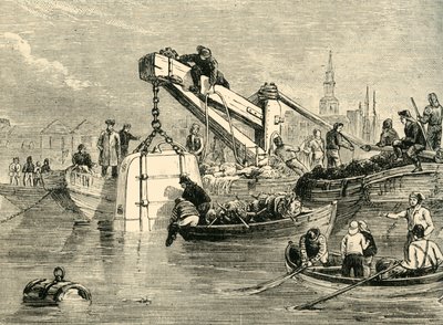 Cloche de plongée utilisée dans la construction du tunnel de la Tamise, vers 1878 - Unbekannt