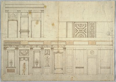 Dessin, Conception pour un intérieur, 1800-1820 - Unbekannt
