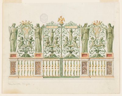 Dessin, Projet pour une porte de chapelle, 1845 - Unbekannt