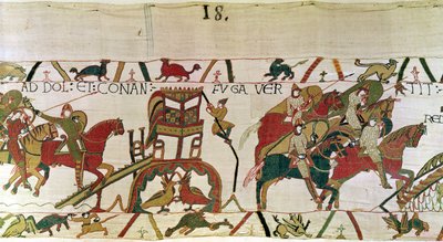 Le duc Conan fuit Dol avec les chevaliers du duc Guillaume à sa poursuite, Tapisserie de Bayeux - Unbekannt
