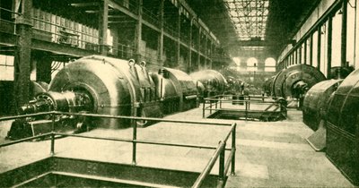 Dynamos à la grande station de production souterraine de Lots Road, Chelsea, 1930 - Unbekannt