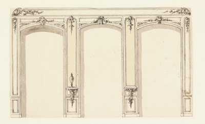 Élévation de mur avec trois niches - Unbekannt