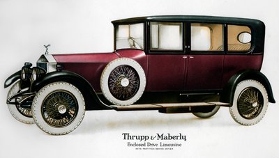 Limousine Rolls-Royce avec compartiment fermé derrière le chauffeur - Unbekannt