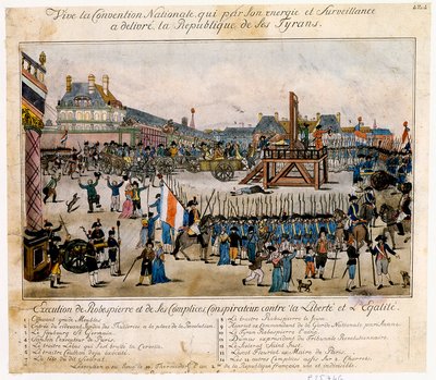 Exécution de Robespierre et de ses complices, 1794 - Unbekannt