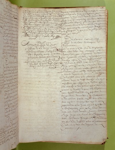Extrait des registres de la Conciergerie de la condamnation à mort par exécution et brûlage de la marquise de Brinvilliers, avril 1673 - Unbekannt