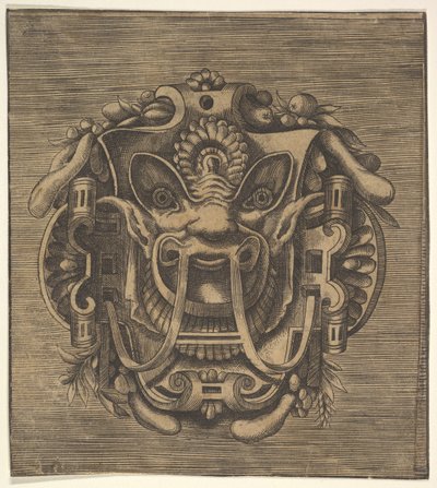 Masque fantastique avec ornementation - Unbekannt