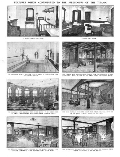 Caractéristiques qui ont contribué aux splendeurs du Titanic, 20 avril 1912 - Unbekannt
