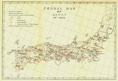 Carte féodale du Japon en 1615, 1903 - Unbekannt
