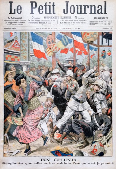 Combat entre soldats français et japonais pendant la guerre russo-japonaise, Chine - Unbekannt