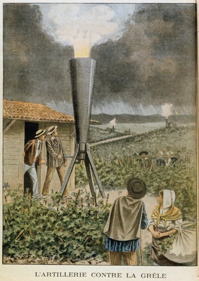 Tirer un canon dans les nuages pour éviter une tempête de grêle, 1901 - Unbekannt