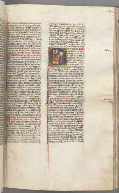 Fol. 230r, Psaume 97, initiale historiée C, deux clercs chantant à un lutrin - Unbekannt