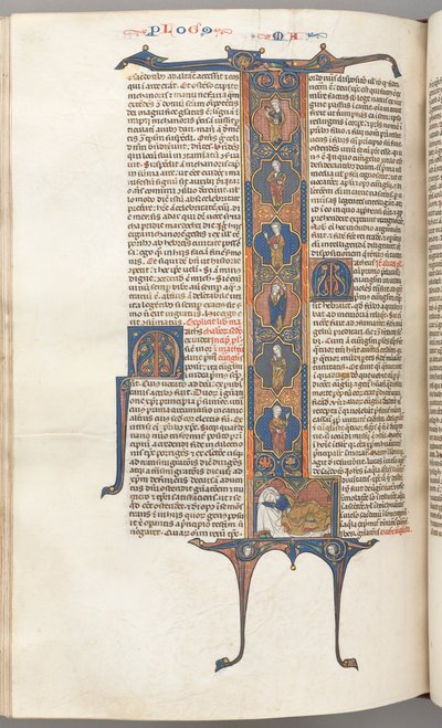 Fol. 391v, Matthieu, initiale historiée en pied L, l