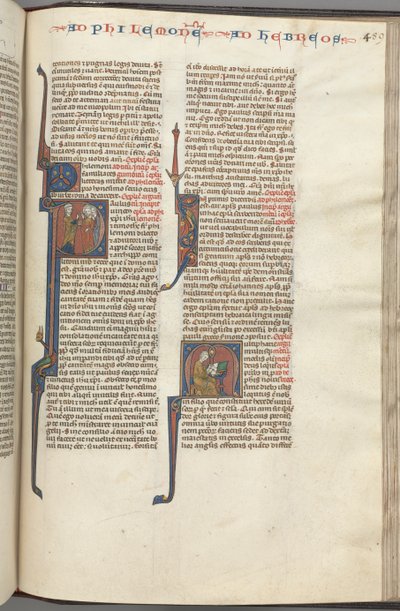 Fol. 459r, Philémon, initiale historiée P, Paul s